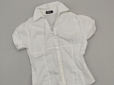 białe bluzki krótki rękaw eleganckie: Blouse, XL (EU 42), condition - Very good