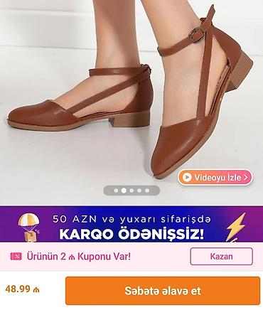 Basanoşka və səndəllər: Ölçü: 38, rəng - Bej, Yeni — 5