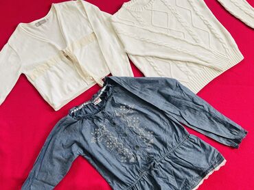 свитер военный: Детский топ, рубашка, цвет - Белый, Б/у