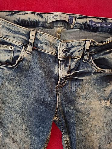 bele ski pantalone: Berschka Ženske farmerke – super skinny kroj - Materijal: teksas sa — 5