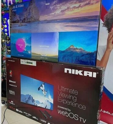 108 ekran televizor qiymetleri: Yeni Televizor Nikai DLED 55" 4K (3840x2160), Ödənişli çatdırılma