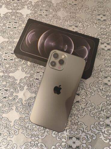 Apple iPhone: IPhone 12 Pro Max, 256 GB, Matte Space Gray, Zəmanət, Face ID, Sənədlərlə