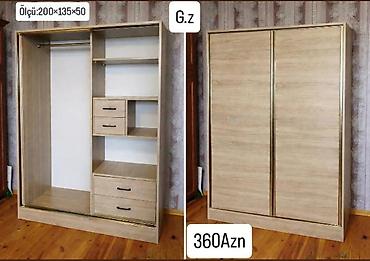 siyirmeli dolab: Yeni, 2 qapılı, Siyirməli, Bej, Kupe, Düz dolab — 1