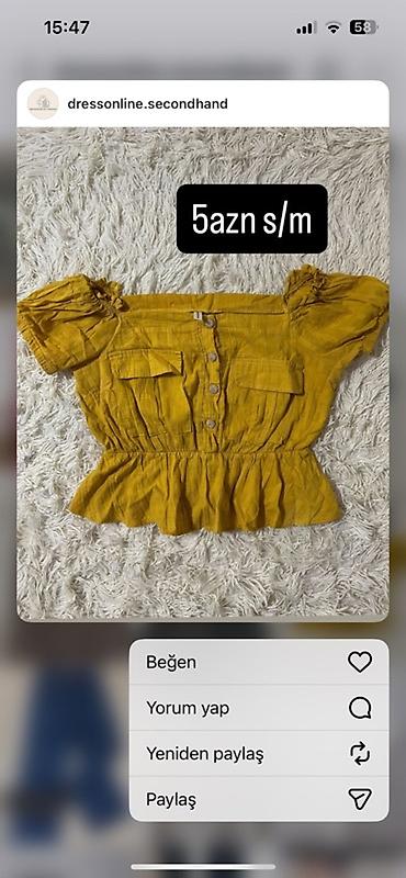 alt geyim: Sarı rəngli qadın bluzası - Stil: çiyinləri açıq/off-shoulder, qısa — 1