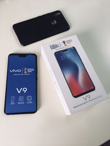 salitonda telefonlar: Vivo V9, 64 GB, rəng - Qara, Barmaq izi