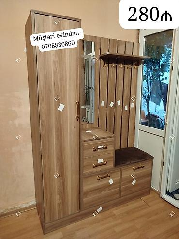 Dəhliz üçün çoxfunksiyalı qab-qacaq/üst geyim dolabı və asılqan dəsti lalafo.az -da Dəhliz üçün çoxfunksiyalı qab-qacaq/üst geyim dolabı və asılqan dəsti