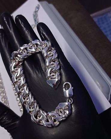 Серебряные цепочки: Серебряный Бисмарк 150 гр 55 см Ручная работа Серебро 925 проба — 5