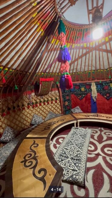 Аренда юрт: Аренда юрты, Каркас Деревянный, 85 баш, С полом — 6