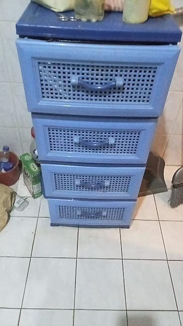 çekmeceli plastik sandıqlar: Plastik çəkmeçəli dolab - Material: davamlı plastik - Rəng: göy - — 1
