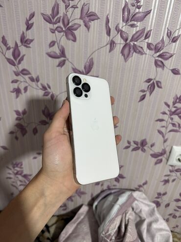 Apple iPhone: IPhone 12 Pro Max, Б/у, 256 ГБ, White Titanium, Защитное стекло, Чехол, Кабель, 78 %