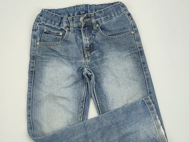Jeansowe: Spodnie jeansowe, 11 lat, 140, stan - Zadowalający
