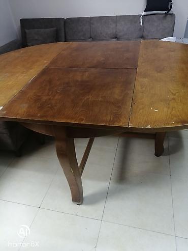 acılan stul: Ağacdan hazırlanmış oval açılan masa - Material: tam ağac (korpus və — 3