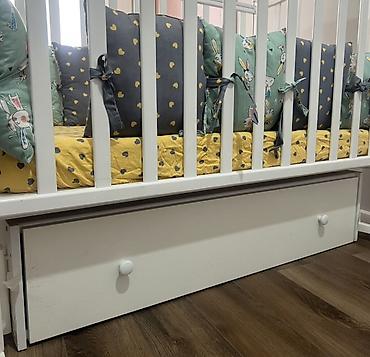 bed sheets: Детская кроватка с бортиками, ортопедическим матрасом и бельем- 2 пары — 3