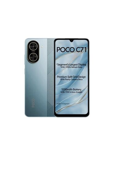 поко x3 pro: Poco C61, Новый, 64 ГБ, цвет - Синий