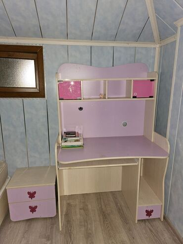 Yataq otağı dəstləri: Yataq desti genc otaği. Dolab yazi masasi kitab refi. Pastel ucun — 9