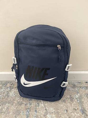кыргыз кийими: Рюкзак Nike (синий) - Компактный городской/школьный рюкзак с крупным — 1