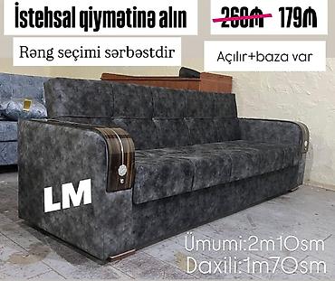 - Yumşaq, rahat divan - Açılır mexanizmli model: yataq funksiyası var