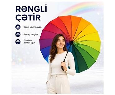 Rəngli çətir kod- sh54179-6 Yağış keçirməyən, parlaq rənglər