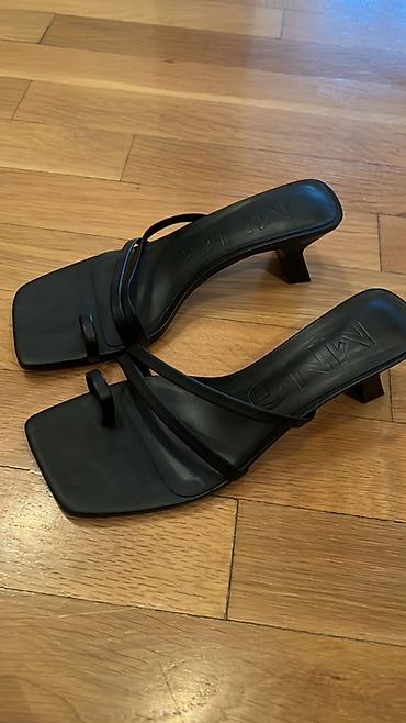 Basanoşka və səndəllər: Mango qadın sandaleti 37 ölçü Rəng: qara Mango brendli orijinal qutu — 1