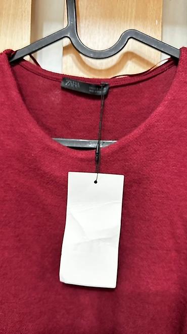плаья: Платье винного цвета от Zara. Модель с длинными рукавами и поясом с — 6