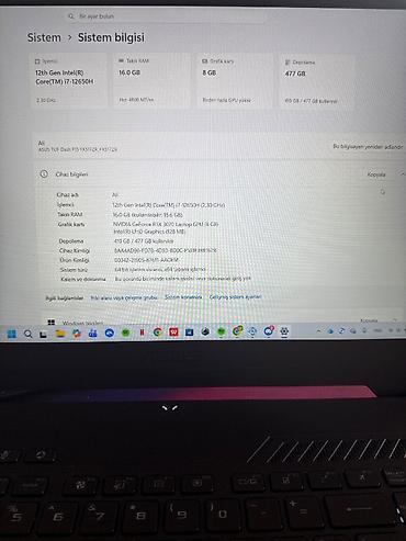 asus tuf dash: İşlənmiş ASUS TUF Gaming, 15.6 ", Intel Core i7, 512 GB, Ödənişli çatdırılma, Ünvandan götürmə — 5