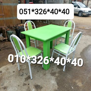 Masa və oturacaq dəstləri: Qonaq otağı üçün, Yeni, Dördbucaq masa, 4 stul -da lalafo.az — 10 Masa və oturacaq dəstləri: Qonaq otağı üçün, Yeni, Dördbucaq masa, 4 stul — 10