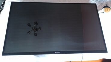 жк монитор: LED телевизор Sansui UA500A с черным корпусом, предназначенный для