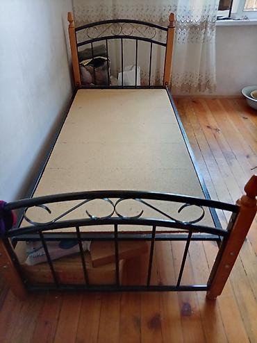 dosekceler: Metall çarpayı çərçivəsi – tək nəfərlik - Material: qara rəngli — 3