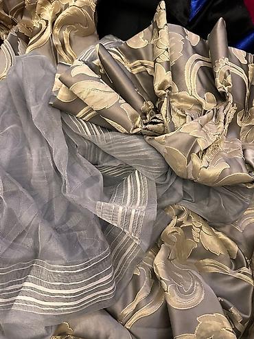 Шторы и занавески: Комплект штор, Жаккард, С тюлем в комплекте, Готовое изделие, Для зала — 6