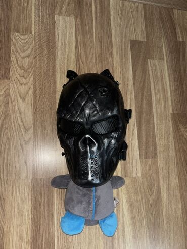 Ложки: Qara “skull” dizaynlı tam üz maskası - Material: sərt plastik korpus