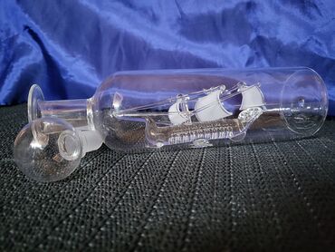 Čaše: Flasa nova,vintaz brod u boci za pice ili ukras. Flasa perfektan — 3