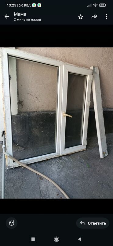 двери и окно: Деревянное готовое окно, Стандартное, 115 * 120, Б/у, Без установки