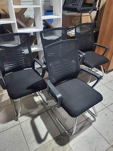 Ofis mebeli: Ofis ziyarətçi/kürsüləri – mesh arxa dayaqlı - Model: sabit skeletli — 1