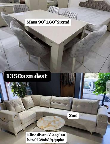 eyvan masa: Yeni, Künc divan, Qonaq otağı üçün, Açılmayan — 1