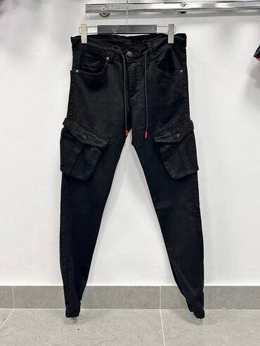 muški novčanici mona: Trousers, Cargo, color - Black
