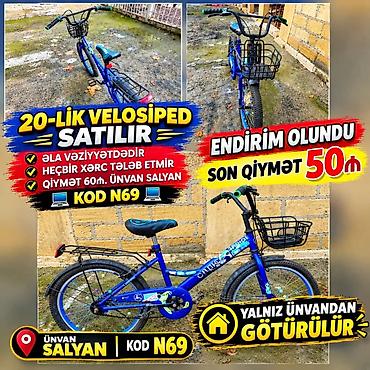 islenmis velosibet: İşlənmiş İki təkərli Uşaq velosipedi Salcano, 20", sürətlərin sayı: 1, Ünvandan götürmə — 1