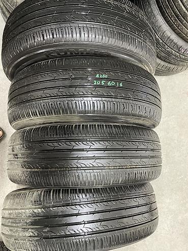 aeolus e70: Шины 205 / 60 / R 16, Лето, Б/у, Комплект, Легковые, Корея, Kumho — 1
