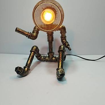 Декоративные настольные светильники: Лампы-скульптуры в стиле стимпанк/индастриал - Настольные светильники — 8