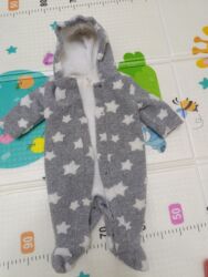 комбинезон для новорожденных зимний: Комплект, түсү - Боз, Колдонулган