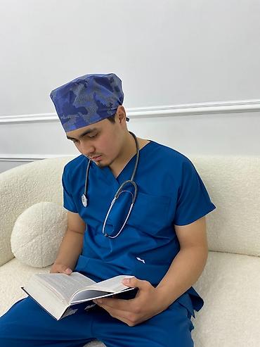 Медициналык кийим: Медицинский костюм (scrubs) унисекс - Комплект: топ с V-образным — 6