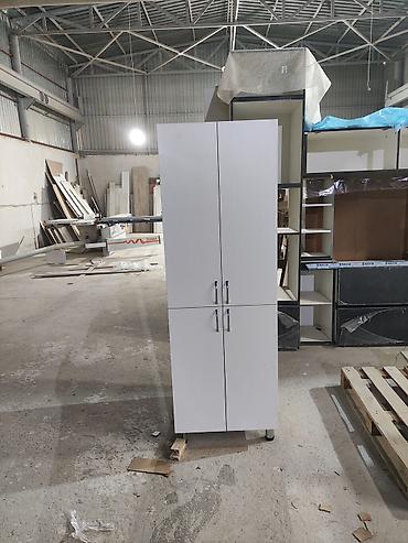 penal şkaf: Ağ rəngli dik şkaf - Material: laminat/MDF lövhə - Rəng: mat ağ - — 1