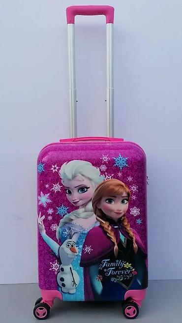 Rančevi, torbe i koferi: Dečji kofer na točkiće – Frozen (Elsa, Ana i Olaf), ružičasti - Tvrda — 3