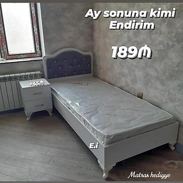 Çarpayılar: - Tək nəfərlik çarpayı dəsti - Rəng: ağ korpus, yumşaq toxunuşlu boz — 1