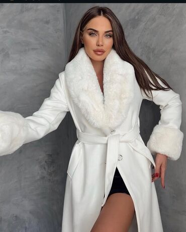 женские удлиненные жилетки: Palto, One size, rəng - Ağ