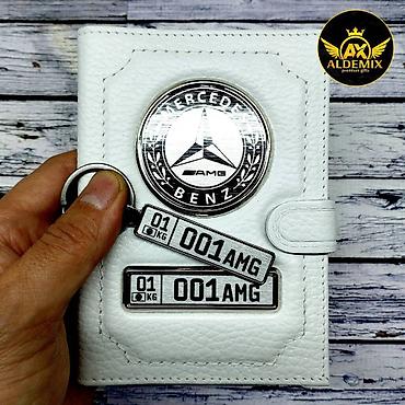 Другие аксессуары: Документница из натуральной кожи премиум класса с Вашим госномером — 14