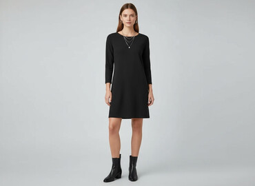 czarna dopasowana sukienki: H&M, Women`s dress, size S