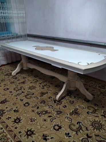 163 объявлений | lalafo.kg: Продаю стол гостинный в хорошем состоянии длина 2.80м ширина 1м