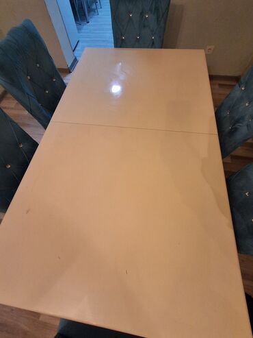 Masa və oturacaq dəstləri: Qonaq otağı üçün, Yeni, Açılan, Kvadrat masa, 6 stul