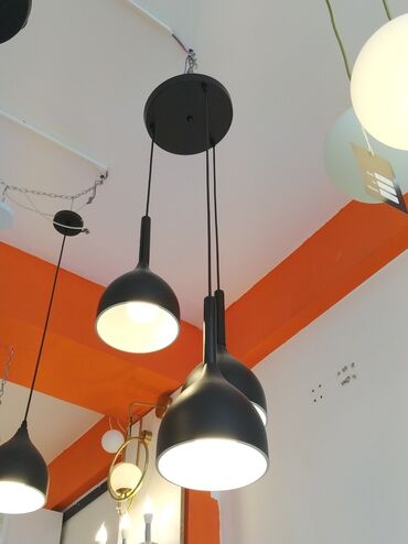 metbex lusturlari: Çılçıraq, 3 lampa, Metal