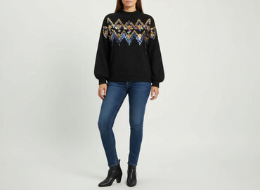 cekiny na ubrania: F&F, Sweter damski, rozmiar 3XL